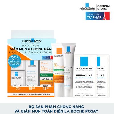 Bộ sản phẩm giảm mụn & chống nắng La Roche Posay 4 món