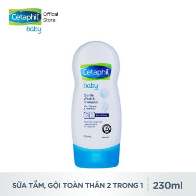 Sữa tắm gội 2 trong 1 Cetaphil dịu nhẹ cho bé 230ml baby gentle wash & shampoo